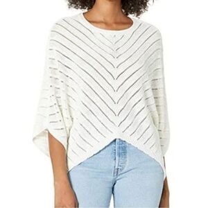 Calligraphie Knit Ivory Sweater Top Women’s Small